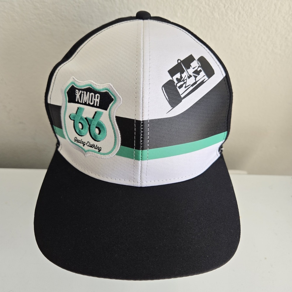 Kimoa Racing Clothing Snapback Hat Cap Black Teal Embroidered Logo Snapback‎